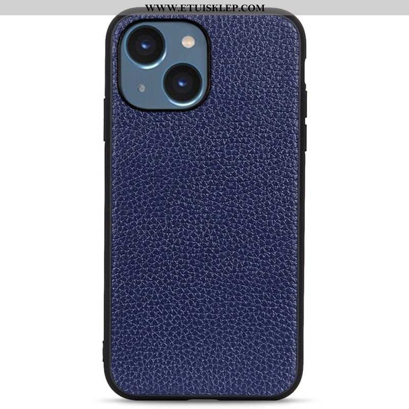 Etui do iPhone 14 Plus Prawdziwa Skóra Litchi